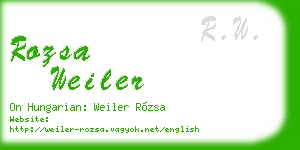 rozsa weiler business card